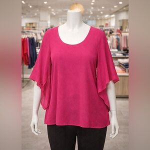 Elegant Dark Pink Women's Blouse